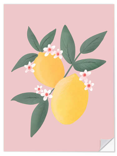 Wall sticker Lemon Flowers