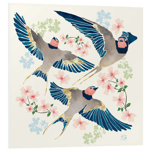 Tableau en PVC Swallows New Beginning II