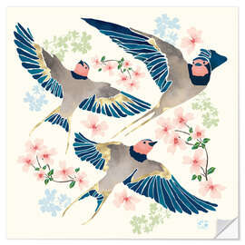 Wall sticker Swallows New Beginning II