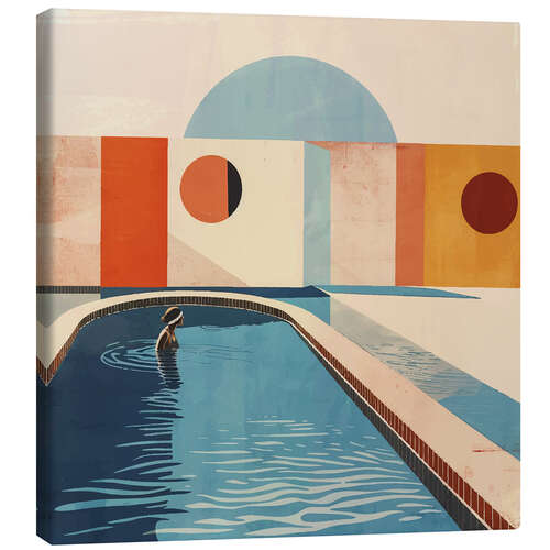 Canvas print Mid Century Swimming Pool