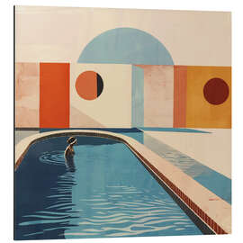 Magnettafel Swimmingpool aus der Mitte des Jahrhunderts