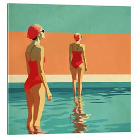 Quadro em plexi-alumínio Two Female Swimmers