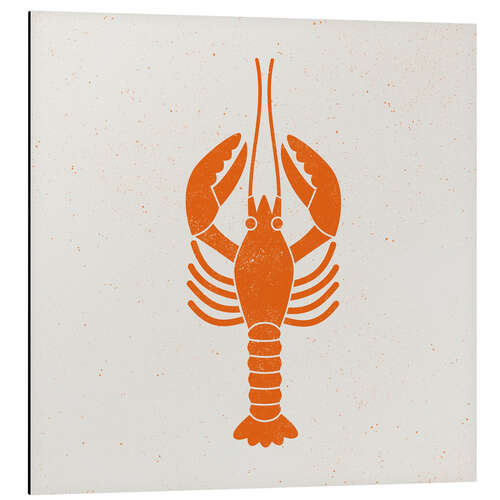 Aluminium print Orange Lobster