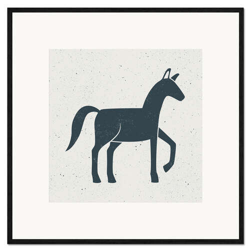 Impressão artística com moldura Indigo Horse