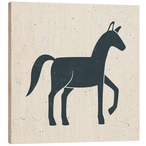 Stampa su legno Indigo Horse