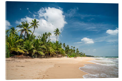 Tableau en verre acrylique Dream beach near Tangalle, Sri Lanka