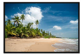 Gerahmter Kunstdruck Traumstrand bei Tangalle, Sri Lanka