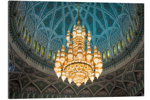 Gallery print Chandelier in the Sultan Qaboos Mosque, Muscat