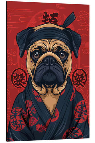 Alumiinitaulu Kimono Pug Dog