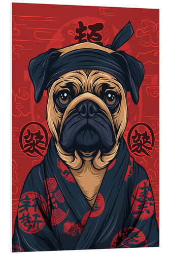 Foam board print Kimono Pug Dog