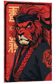 Foam board print Kimono Lion