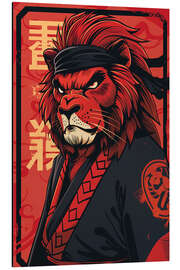 Magnettafel Löwe mit Kimono