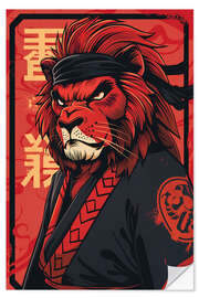 Wall sticker Kimono Lion