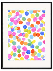 Gerahmter Kunstdruck Buntes Konfetti