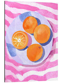 Magnettafel Orangen auf Teller