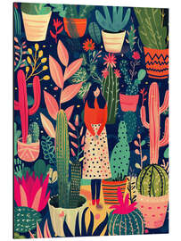 Aluminium print Boho Cactus Lover