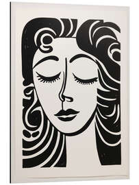 Tableau en aluminium Francoise Dreaming in Black and White