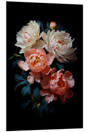 Foam board print Baroque Vintage Peonies