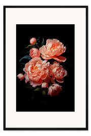 Gerahmter Kunstdruck Üppige Barock-Blumen
