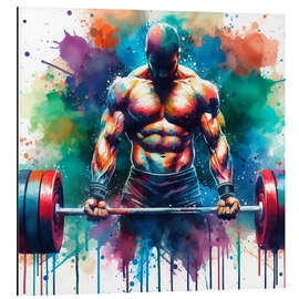 Magnettafel Gewichtheber in Aquarell I