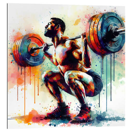 Galleritryk Weightlifter in watercolour II