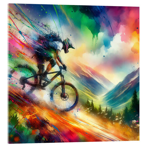 Quadro em acrílico Downhill mountain bike III