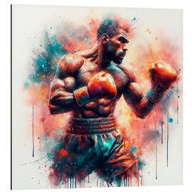 Magnettafel Hohe Konzentration beim Boxkampf