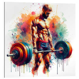 Gallery print Weightlifter in watercolour III