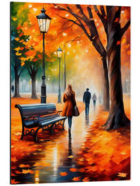 Magnettafel Walking in autumn