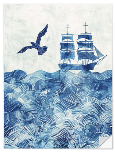 Wall sticker Blue waves