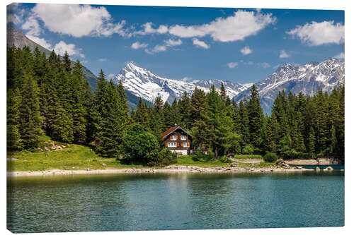 Tableau sur toile House at Lake Arnisee in the Uri Alps I