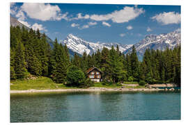 Print på skumplade House at Lake Arnisee in the Uri Alps I