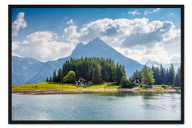 Gerahmter Kunstdruck Haus am Arnisee in den Urner Alpen II