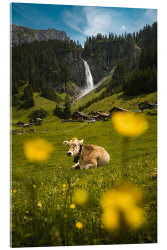 Acrylic print Swiss Alpine Idyll