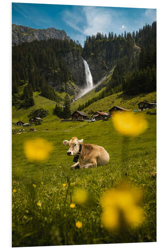 Foam board print Swiss Alpine Idyll