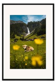 Gerahmter Kunstdruck Schweizer Alpen Idylle