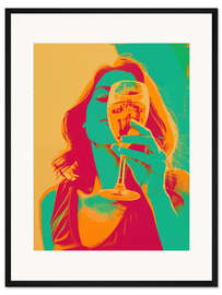 Gerahmter Kunstdruck Aperol Spritz Queen in tollen Farben