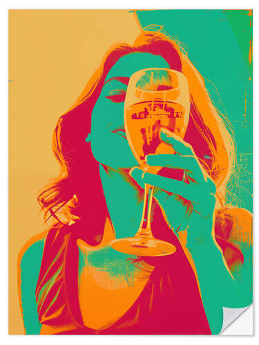 Sticker mural Aperol Spritz Queen in great colours