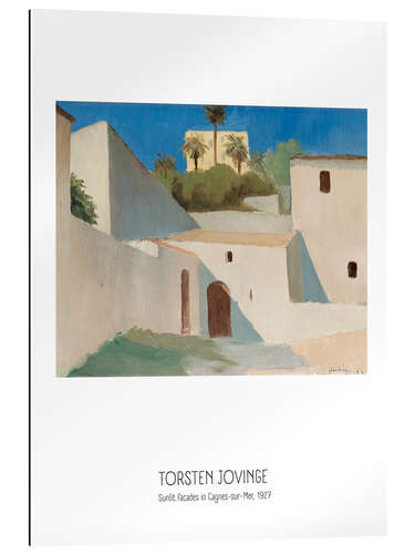 Stampa su plexi-alluminio Torsten Jovinge - Sunlit facades in Cagnes sur Mer, 1927