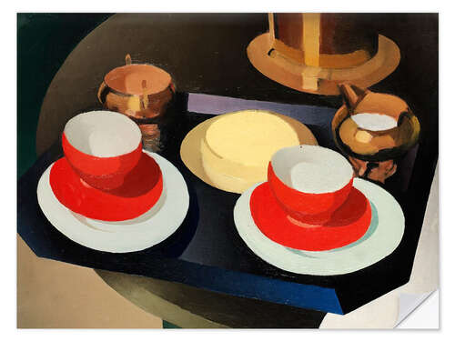 Sticker mural Still life with red cups, 1936