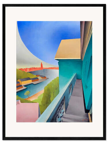 Impression artistique encadrée View of the city, 1930