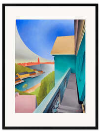 Impression artistique encadrée View of the city, 1930