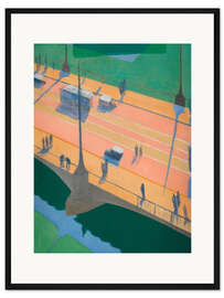 Gerahmter Kunstdruck Blick über die Vasa-Brücke, Stockholm