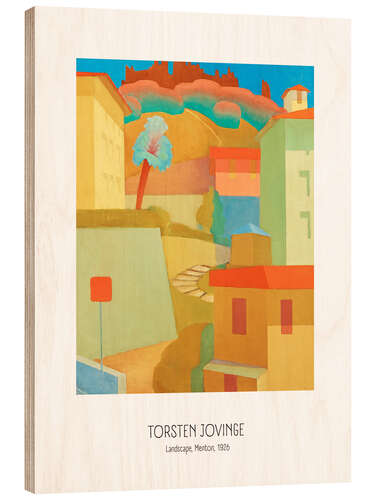 Tableau en bois Torsten Jovinge - Landscape, Menton, 1926