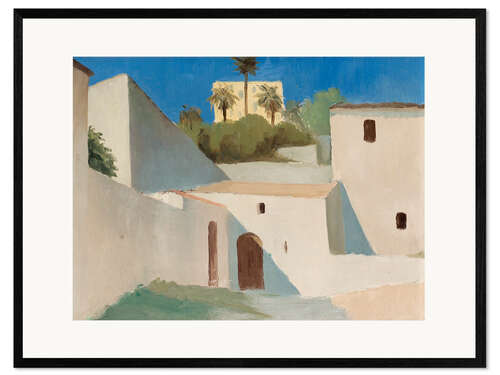 Impression artistique encadrée Sunlit facades in Cagnes sur Mer, 1927