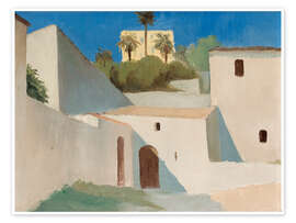 Plakat Sunlit facades in Cagnes sur Mer, 1927 - Torsten Jovinge