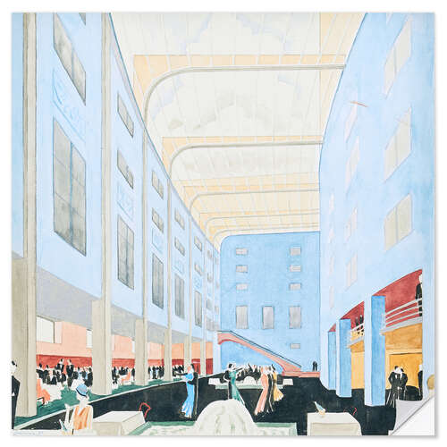 Sticker mural Danspalatset interior, 1930