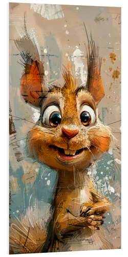 Foam board print Happy squirrel