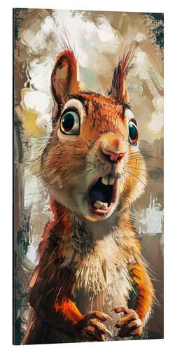 Tableau en aluminium Screaming squirrel