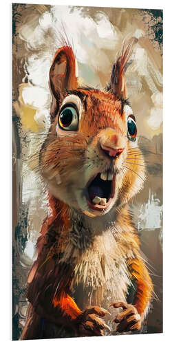 Foam board print Screaming squirrel